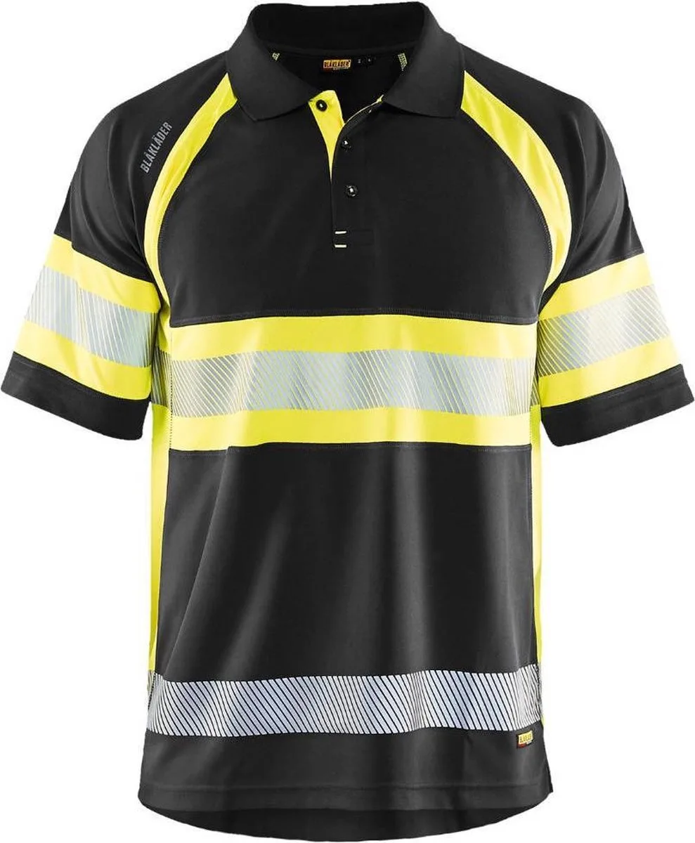 UV-T-shirt High Vis 3337-1051 - Zwart/High Vis Geel de Blåkläder, Noir, High Vis Geel, M – image du produit