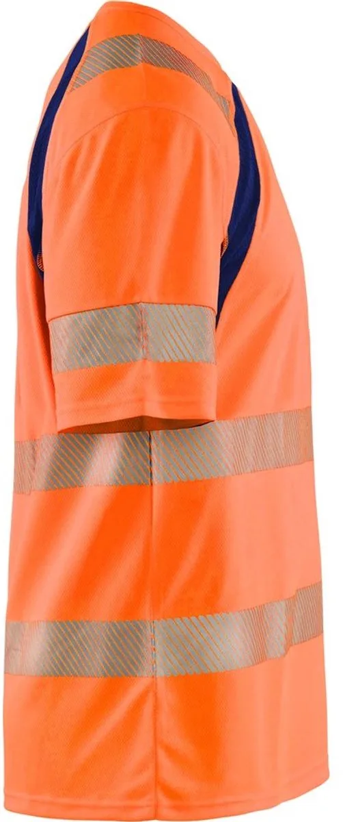 UV-T-shirt High Vis 3397-1013 - High Vis Oranje/Marineblauw de Blåkläder, High Vis Oranje, Marineblauw, L – image du produit