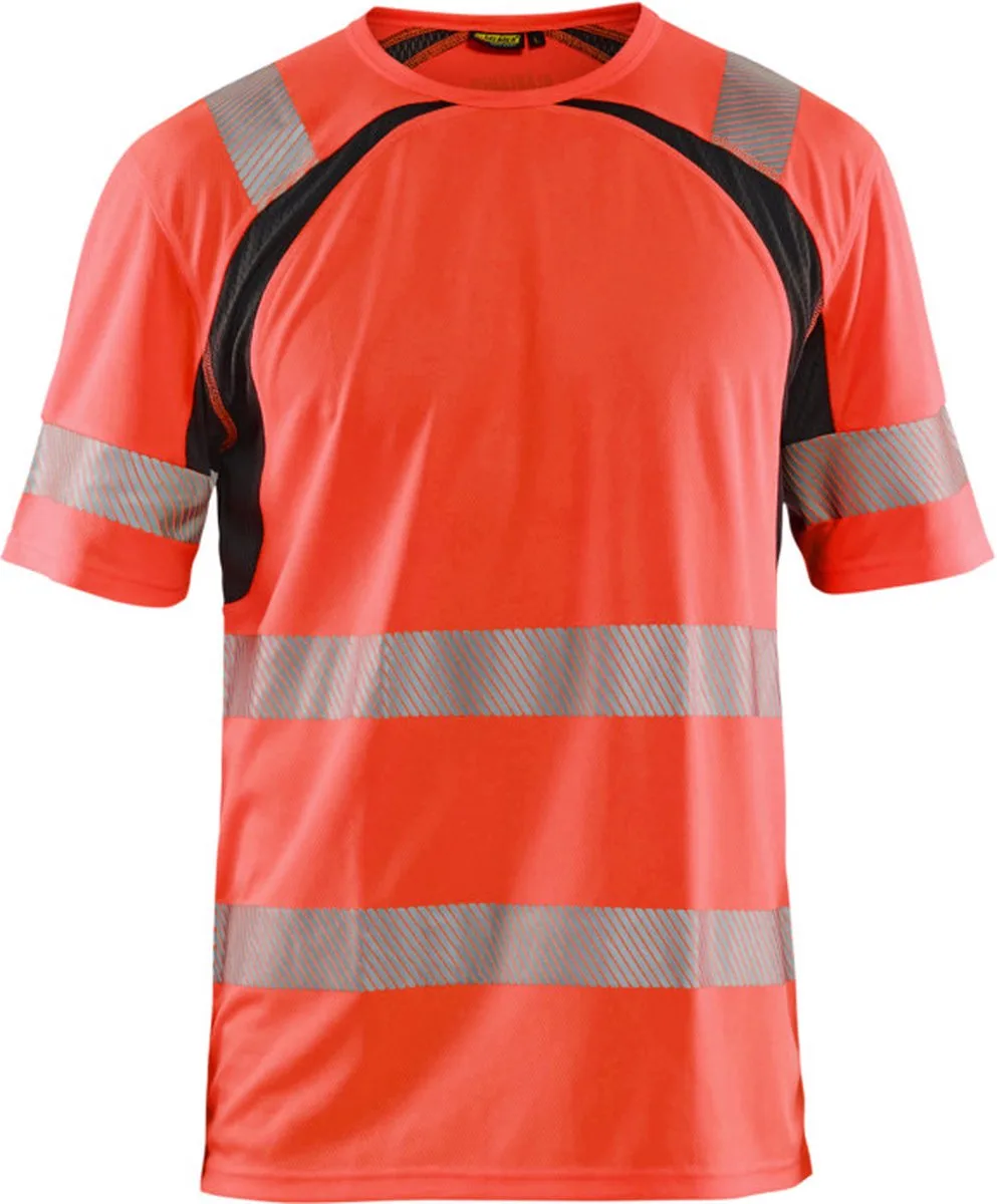 UV-T-shirt High Vis 3397-1013 - High Vis Rood/Zwart de Blåkläder, High Vis Rood, Noir, 3XL – image du produit