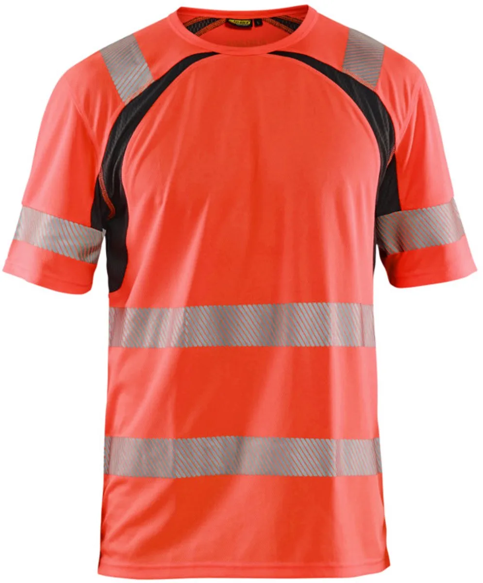 UV-T-shirt High Vis 3397-1013 - High Vis Rood/Zwart de Blåkläder, High Vis Rood, Noir, 4XL – image du produit