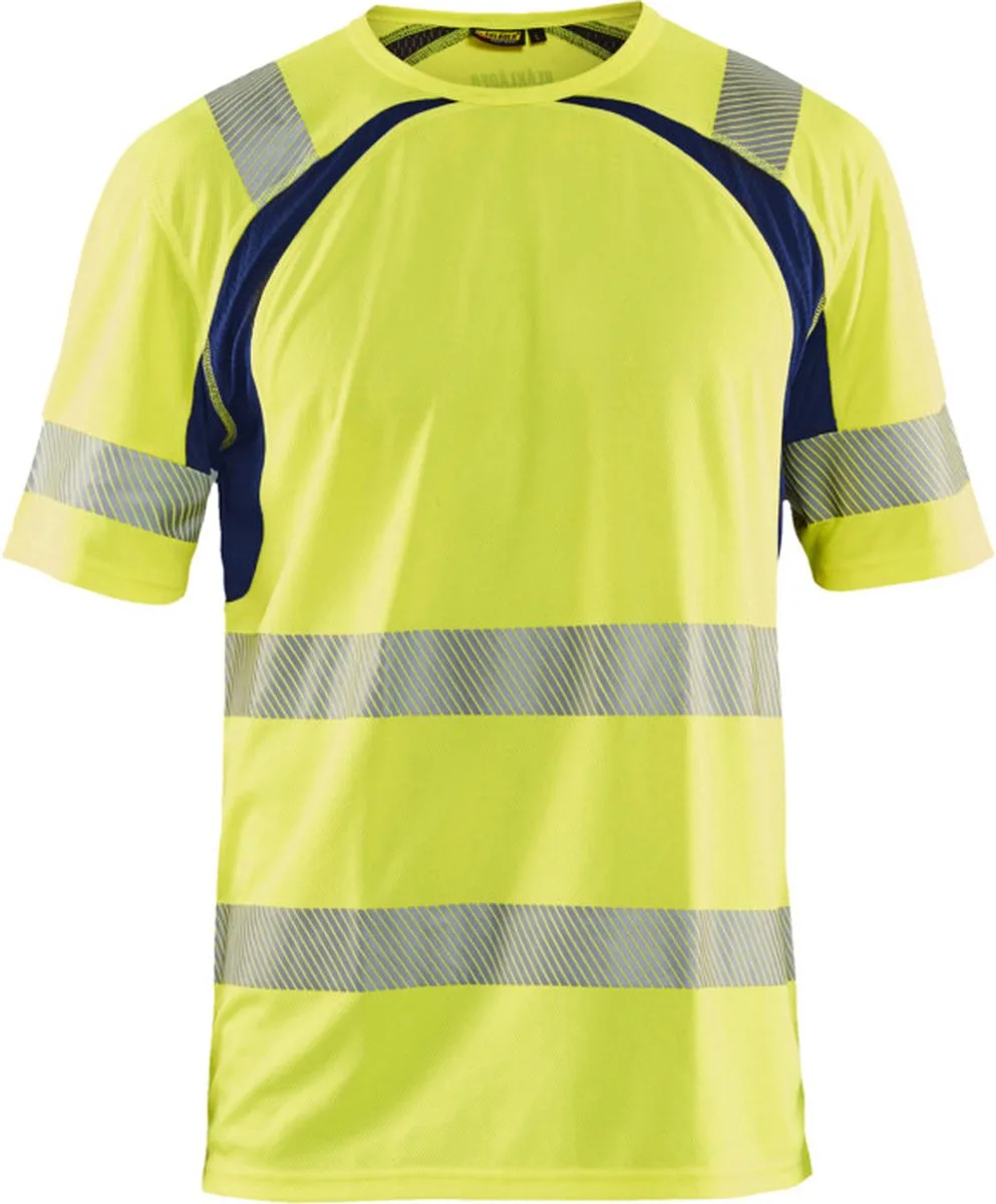 UV-T-shirt High Vis 3397 - High Vis Geel/Marineblauw de Blåkläder, High Vis Geel, Marineblauw, XS – image du produit