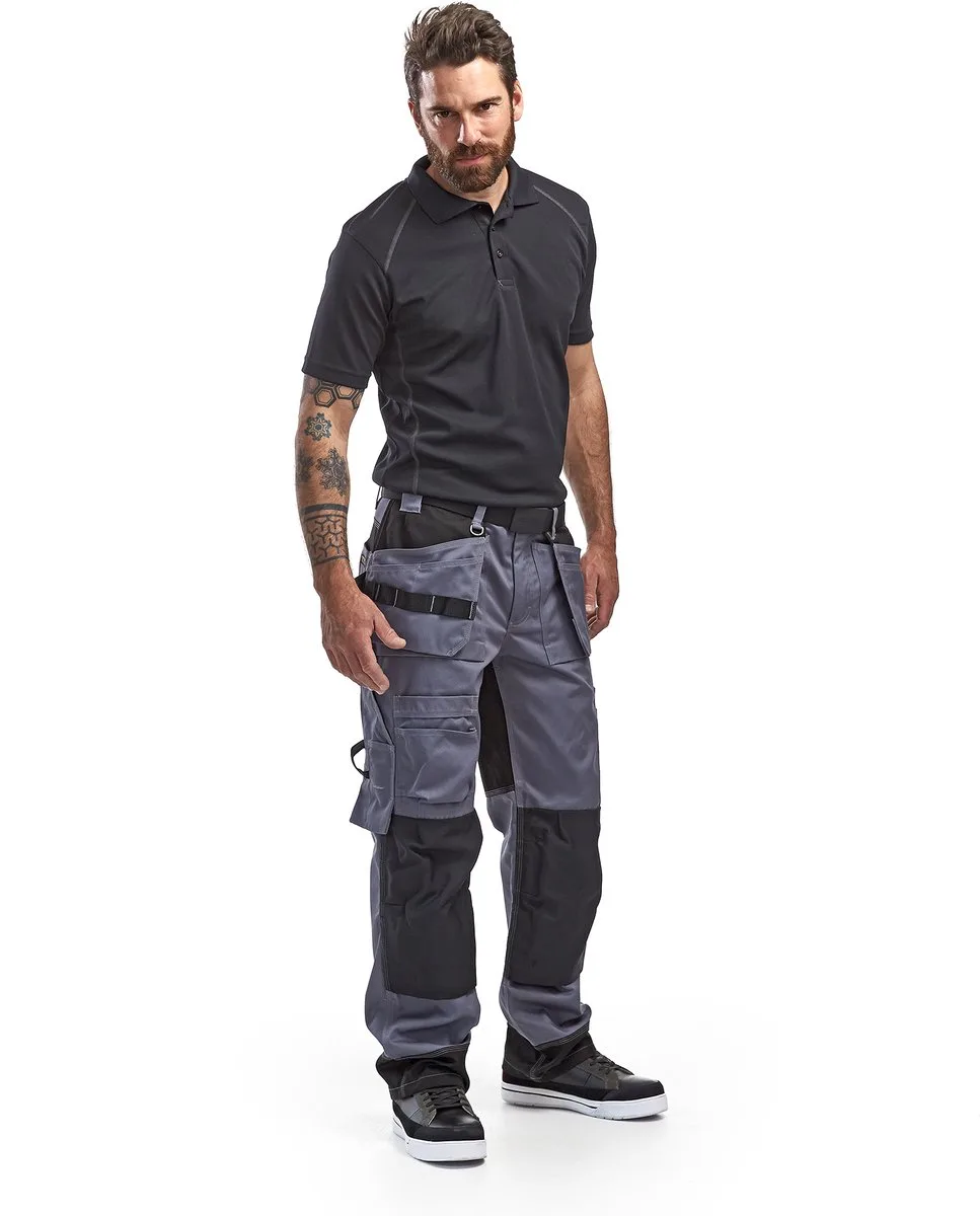 Werkbroek 1504-1860 - Grijs/Zwart van Blåkläder, Grijs, Zwart, D104 – productafbeelding