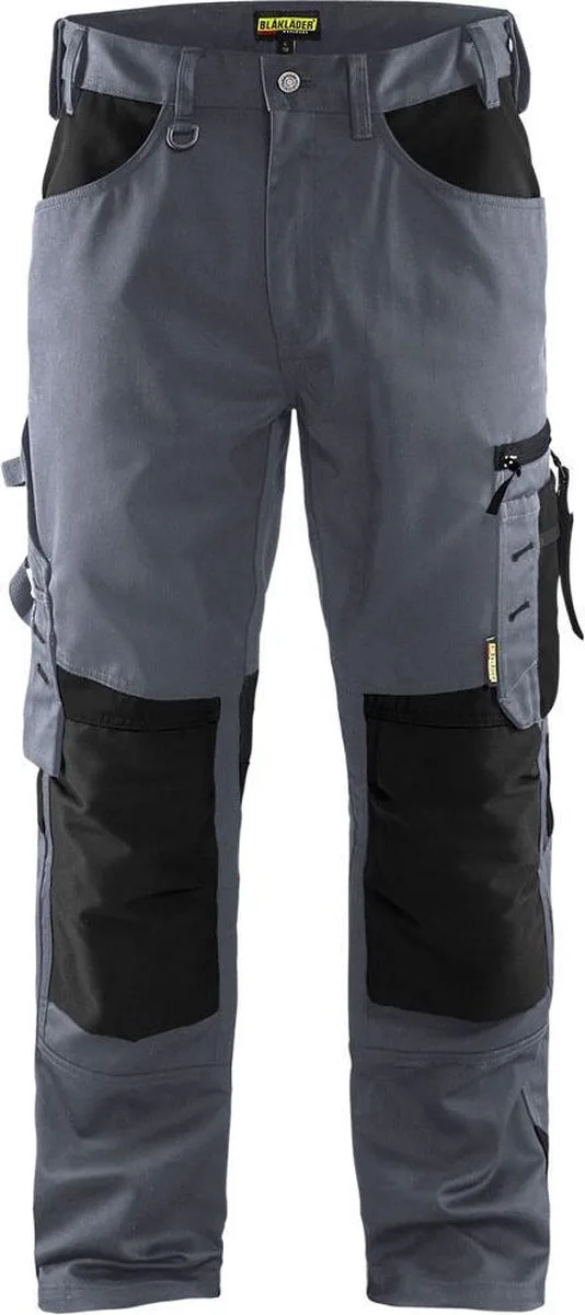 Werkbroek 1556 grijs/zwart van Blåkläder, Grijs, Zwart, C60 – productafbeelding