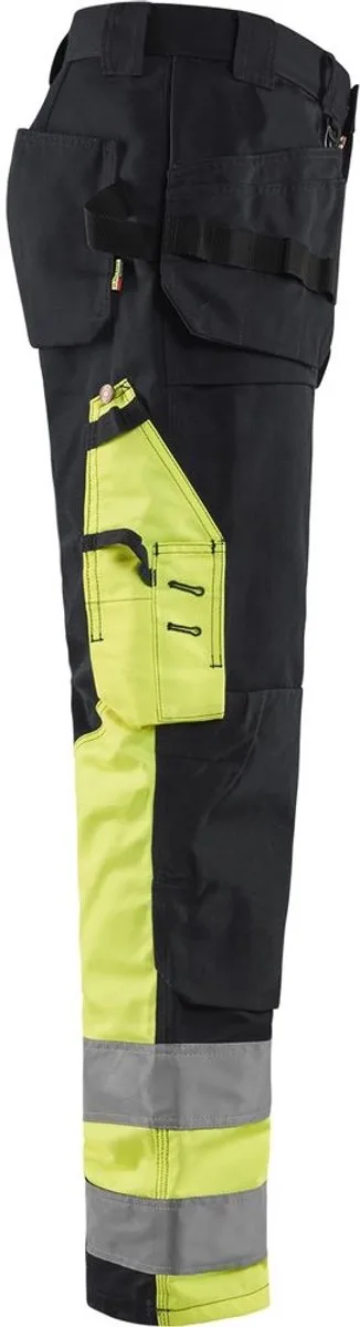 Werkbroek High Vis 1529-1370 - Zwart/High Vis Geel van Blåkläder, Zwart, High Vis Geel, D136 – productafbeelding