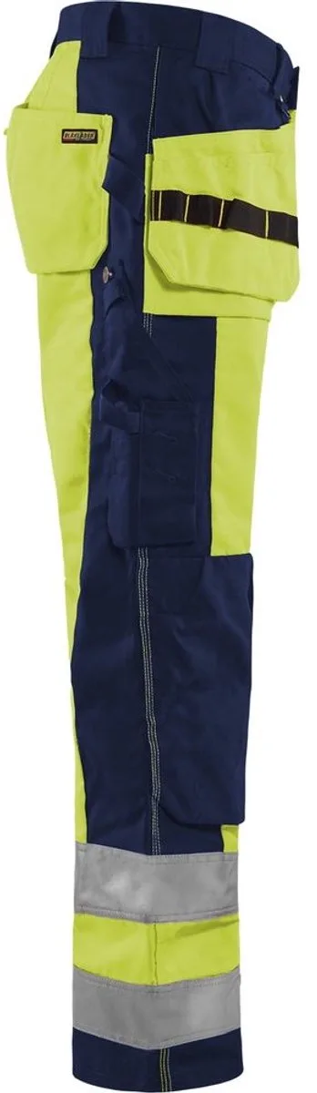 Werkbroek High Vis 1533-1860 - High Vis Geel/Marineblauw von Blåkläder, High Vis Geel, Marineblauw, C156 – Produktbild