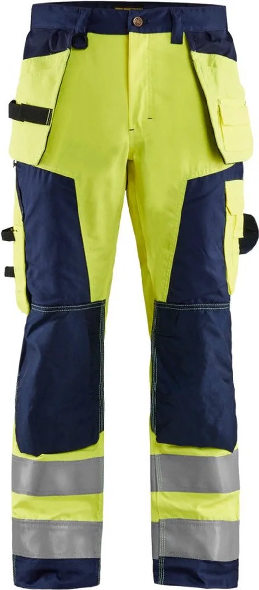 Werkbroek High Vis 1568-1811 - High Vis Geel/Marineblauw de Blåkläder, High Vis Geel, Marineblauw, C48 – image du produit