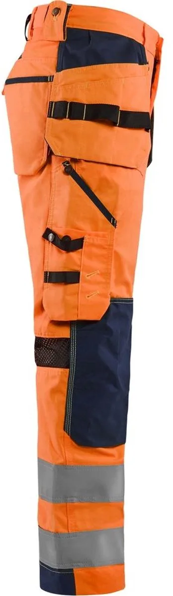 Werkbroek High Vis met ventilatie 1565-1811 - High Vis Oranje/Marineblauw von Blåkläder, High Vis Oranje, Marineblauw, D124 – Produktbild