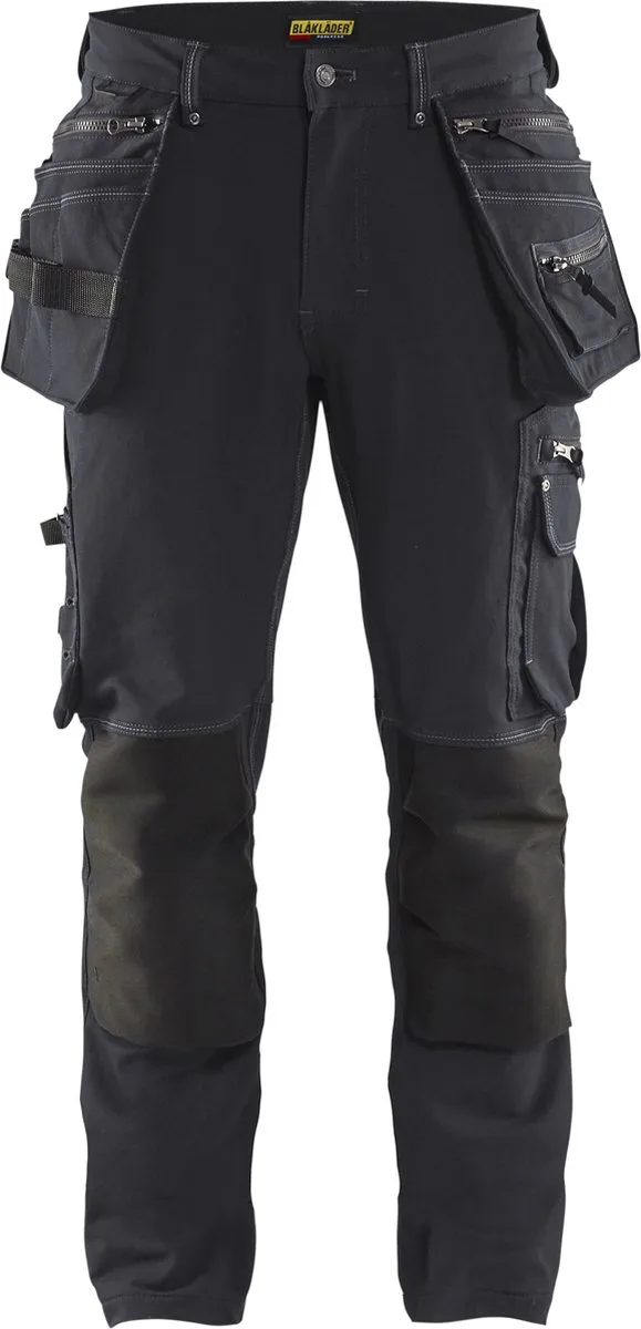 Werkbroek met 4-weg stretch X1900 1998-1644 - Donkergrijs/Zwart van Blåkläder, Donkergrijs, Zwart, C148 – productafbeelding