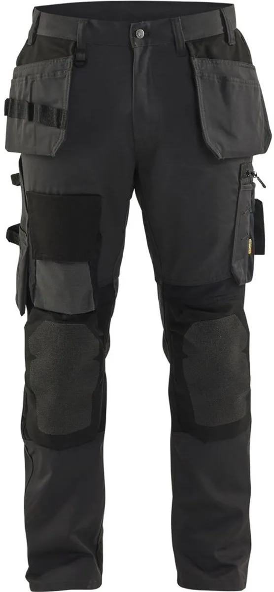 Werkbroek met Kevlar en stretch 1554-1860 - Donkergrijs/Zwart van Blåkläder, Donkergrijs, Zwart, D112 – productafbeelding