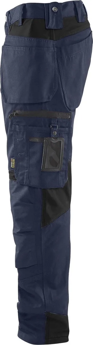 Werkbroek met spijkerzakken 1555-1860 - Donker marineblauw/Zwart van Blåkläder, Blauw, C54 – productafbeelding