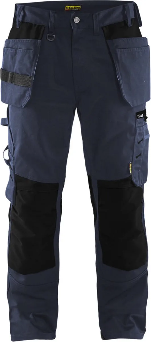 Werkbroek met spijkerzakken 1555-1860 - Donker marineblauw/Zwart van Blåkläder, Donker marineblauw, Zwart, D84 – productafbeelding