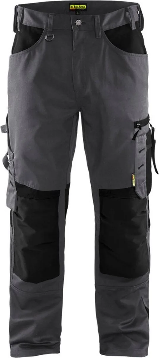 Werkbroek zonder spijkerzakken 1556-1860 - Medium Grijs/Zwart van Blåkläder, Medium Grijs, Zwart, C152 – productafbeelding