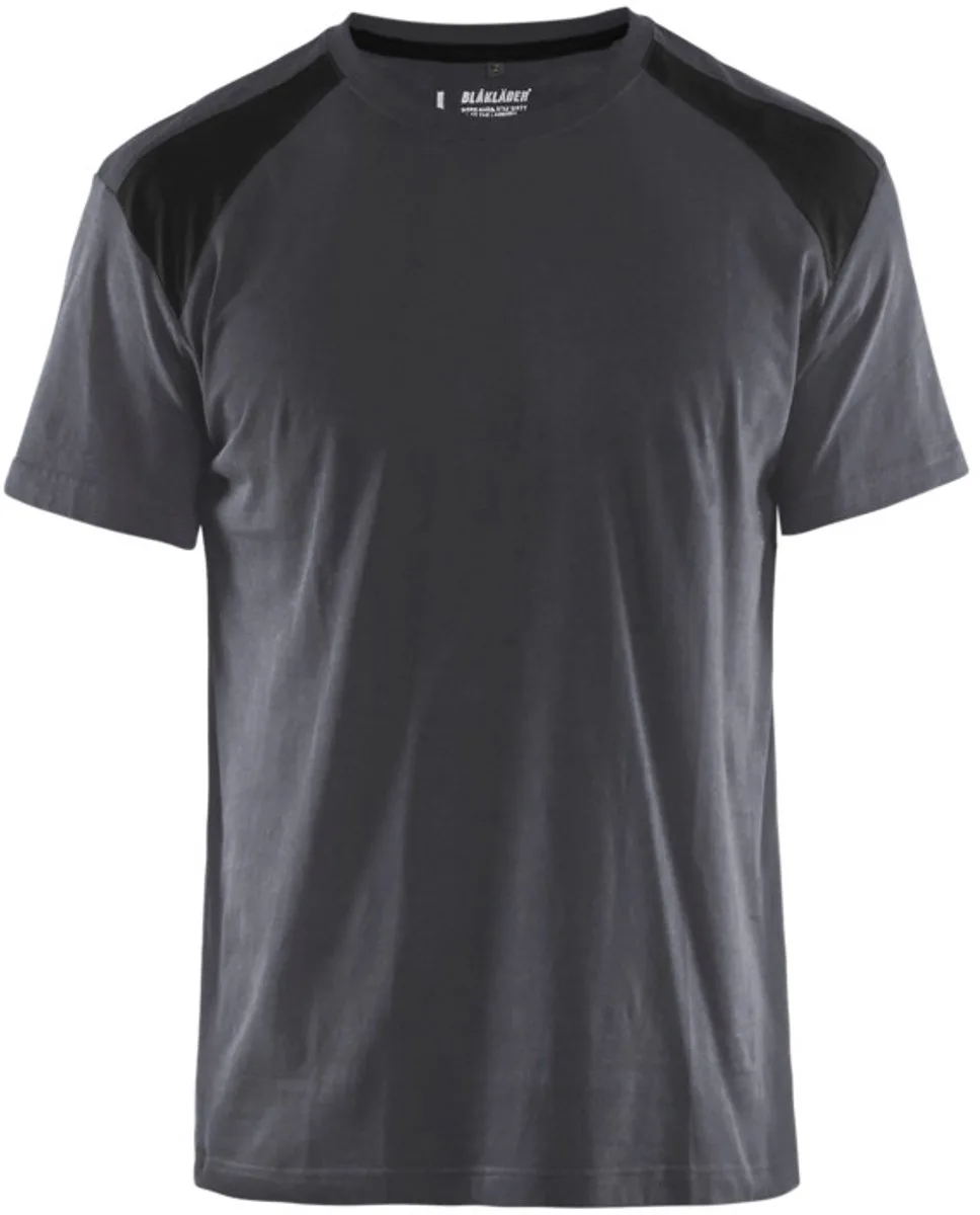 Werkshirt Blåkläder Bi-Colour Medium grijs/Zwart von Blåkläder, Medium Grijs, Schwarz, L – Produktbild