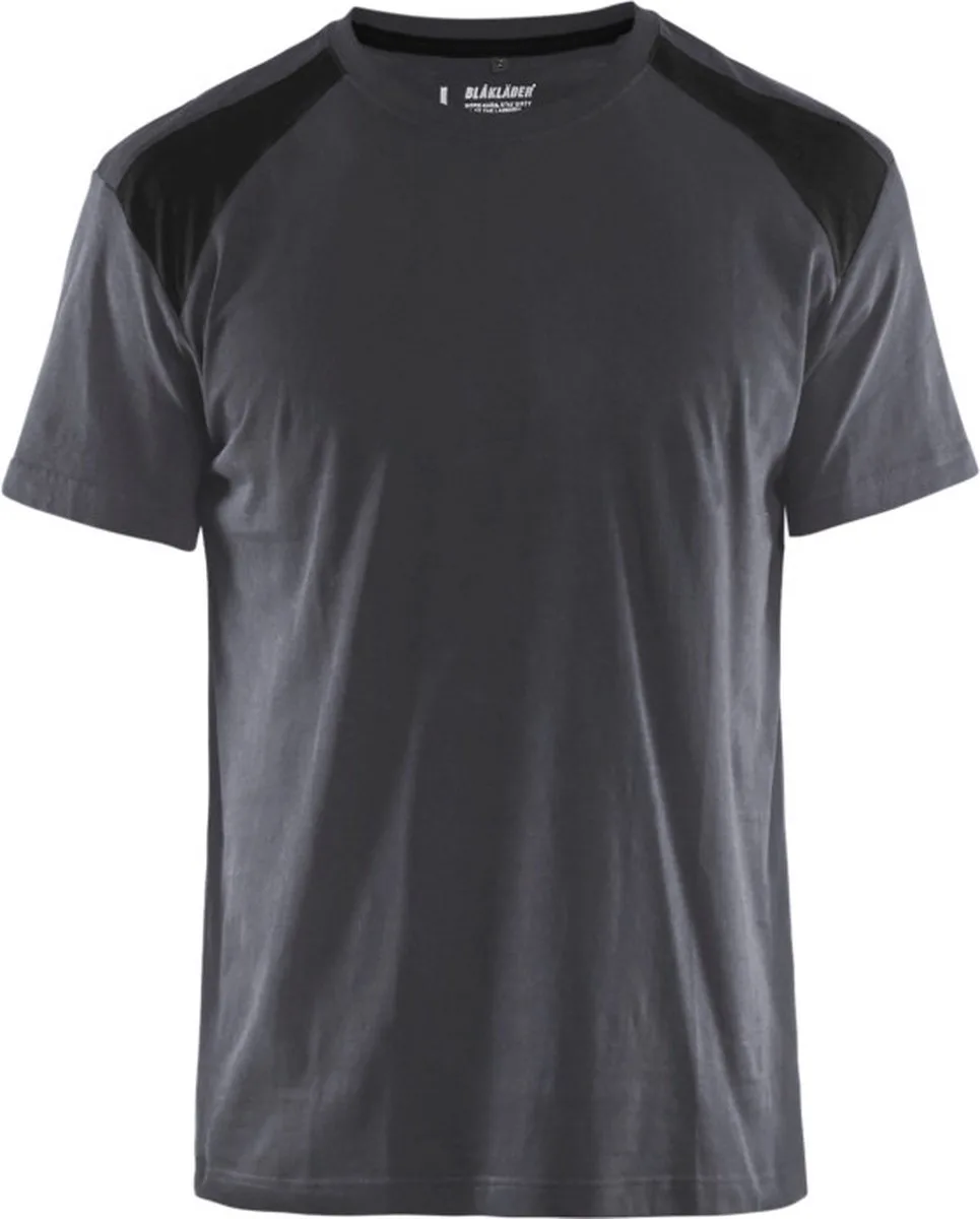 Werkshirt Blåkläder Bi-Colour Medium grijs/Zwart van Blåkläder, Medium Grijs, Zwart, XS – productafbeelding