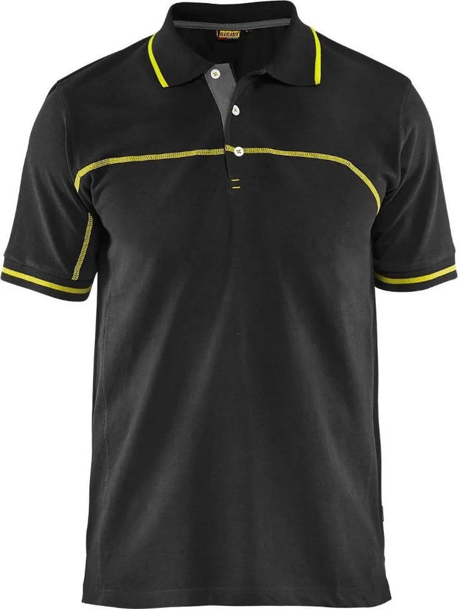 Werkshirt Blåkläder Polo Zwart/Geel de Blåkläder, Noir, Jaune, M – image du produit