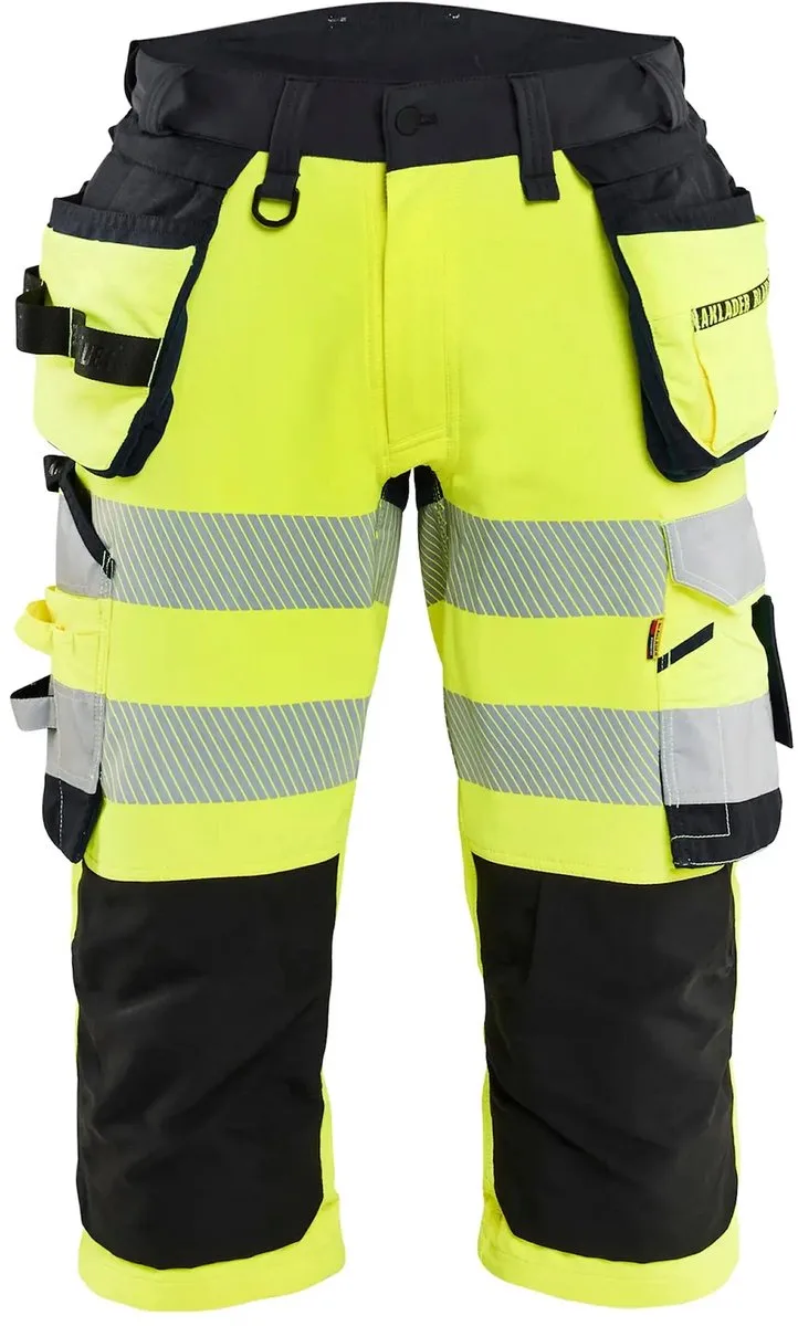 Werkshort met 4D stretchzakken Blaklader von Blåkläder, Neongeel, Schwarz – Produktbild