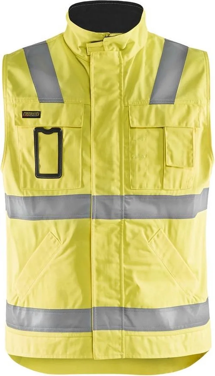 Werkvest. Ongevoerd High Vis 8505-1804 - High Vis Geel/Marineblauw by Blåkläder, High Vis Geel, Marineblauw, XXL – product image
