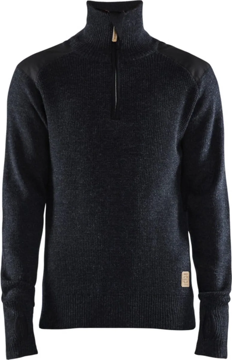 Wollen sweater 4630-1071 - Donkergrijs/Zwart fra Blåkläder, Mørkegrå, Sort, M – produktbillede