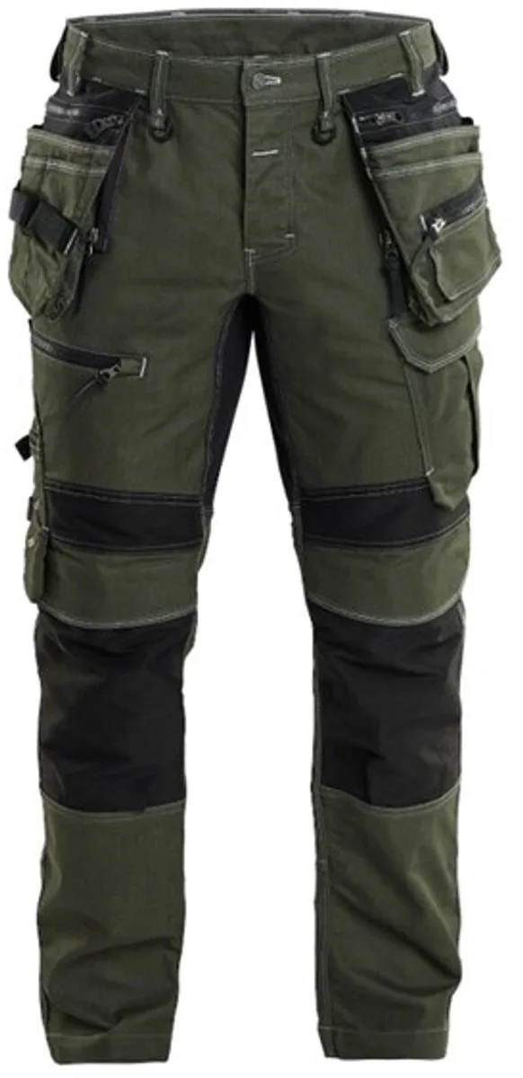 X1900 werkbroek denim stretch herfstgroen/zwart de Blåkläder, Vert, 50 – image du produit