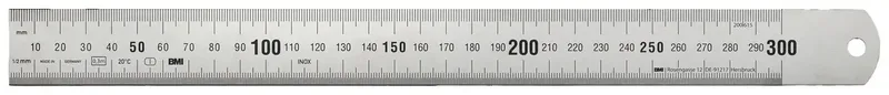 biegsamer Stahlmaßstab 1000mm 18x0,5mm VA DIN2968 plus6 963100030 Duimstok 1000 mm RVS de BMI – image du produit 1 sur 2