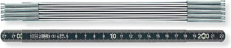 BMI 961200044 S 961200044 S Duimstok 2 m Metaal de BMI, Kleurloos – image du produit