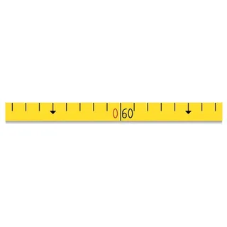Glasvezel Rolmaat 30m x 13mm V-Frame Ergoline van BMI, Geel – productafbeelding 2 van 2
