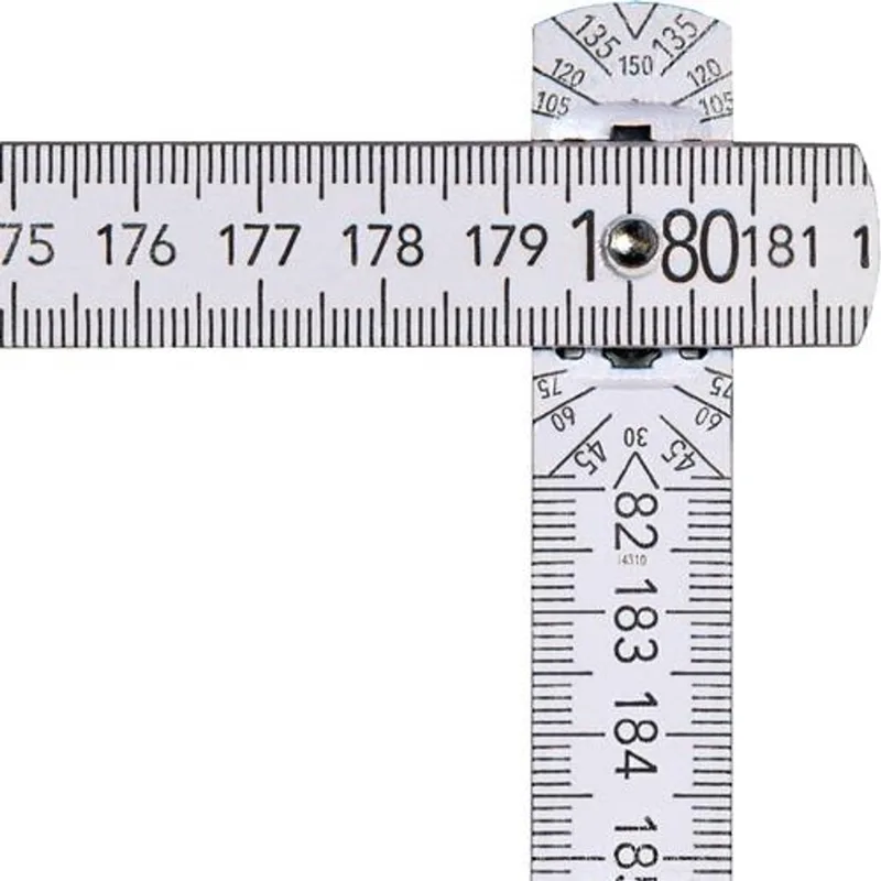 Gliedermaßstab L.2m B.16mm mm/cm EG III Buche weiß BMI by BMI, White – product image
