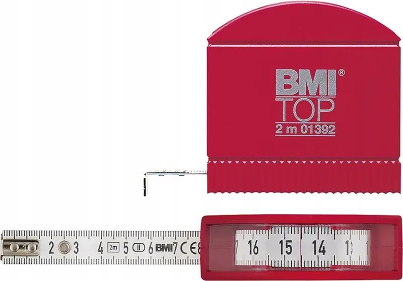 Rolmaat 3m x 13mm met Kijkvenster - Precisie Klasse II von BMI, Weiß – Produktbild