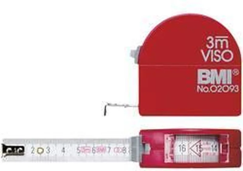 Viso 405341010 Rolmaat 3 m Staal by BMI, Kleurloos – product image