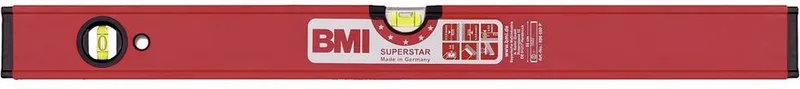 waterpas SUPERSTAR 40cm aluminium rood ± 0,5 mm/m - 696040 P von BMI, Kleurloos – Produktbild