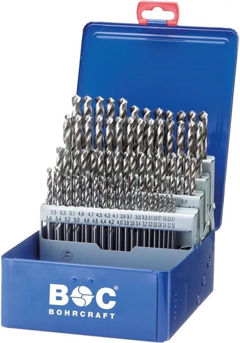 borenset 2 - 10 mm DIN 338 spiraalboren HSS-G 81-delig von Bohrcraft – Produktbild