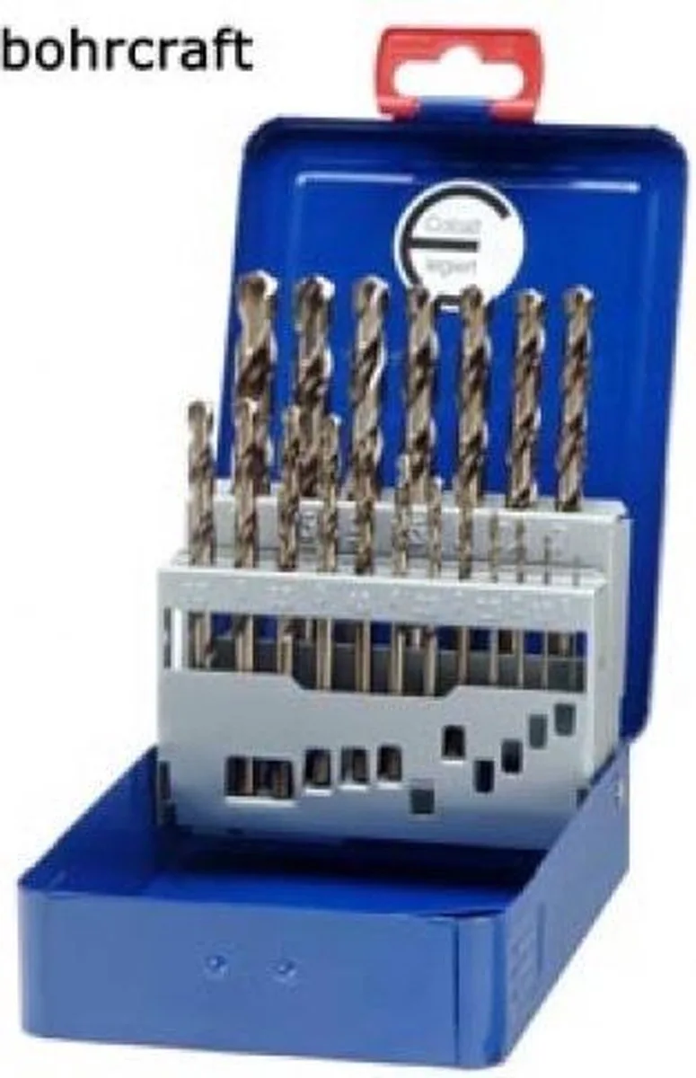 cobalt borenset 19 delig DIN 338 spiraalboren HSS-E (Co 5) by Bohrcraft – product image