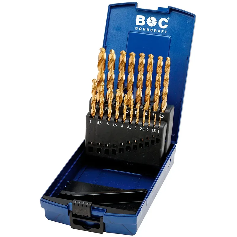 Din 338 N Hss-tin Metallbohrer 19 Stücke de Bohrcraft – image du produit