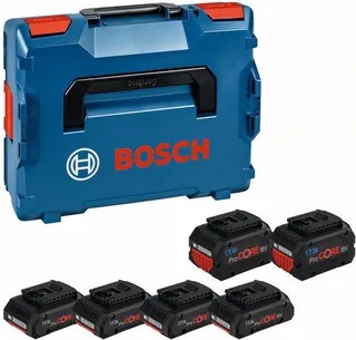 18 V Accuset Gereedschapsaccu - BITURBO - 4x ProCORE18V 4.0 Ah + 2x ProCORE18V 8.0 Ah - in L-BOXX de Bosch Professional – image du produit 1 sur 2