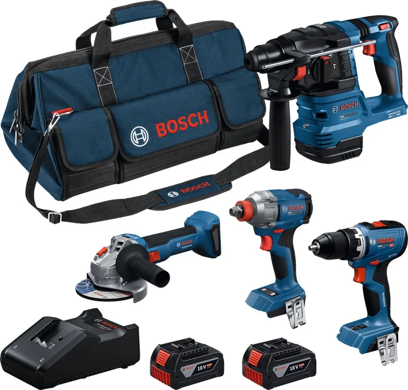 18V - Gereedschap combiset- 4- delige Accu Gereedschapsset - Kracht & Veelzijdigheid de Bosch Professional – image du produit