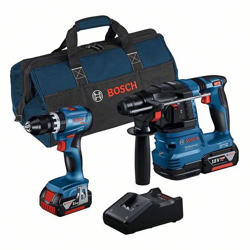 18V Gereedschap CombiSet - Klopboormachine & Boorhamer van Bosch Professional – productafbeelding 1 van 2