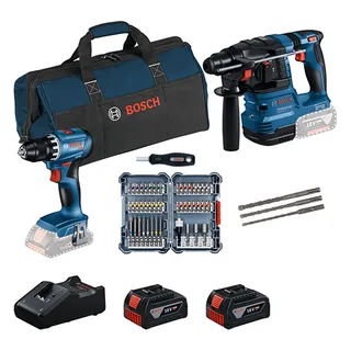 18V Profi-Set Bohrhammer GBH 18V-22 + Bohrschrauber GSR 18V-45 von Bosch Professional – Produktbild 3 von 6