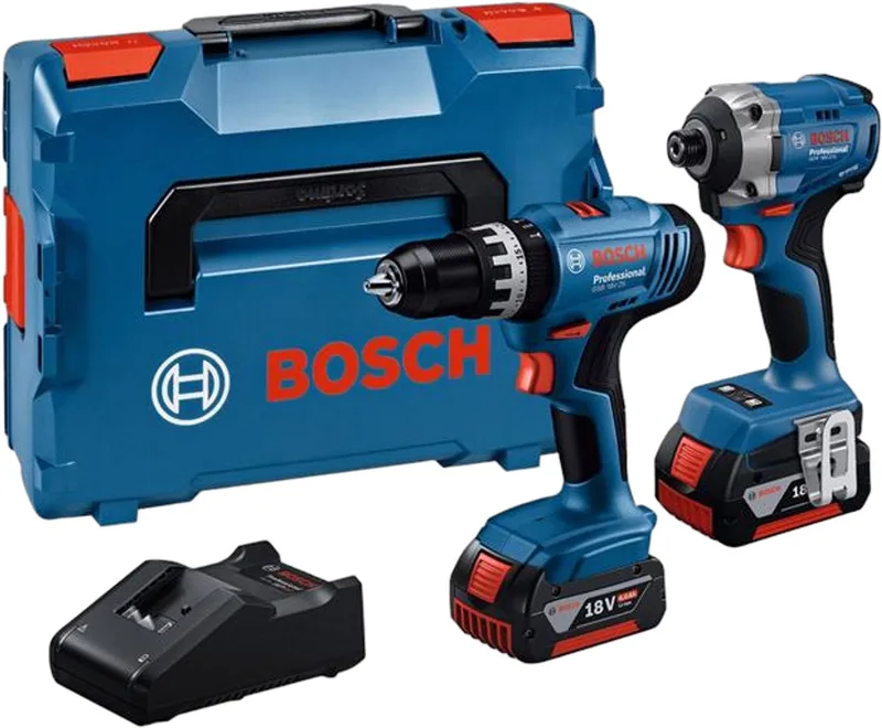 2-gereedschapset 18V GSB 18V-25 + GDR 18V-215 (2 x 4,0 Ah) by Bosch Professional – product image