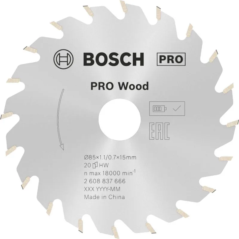 Bosch Accesorios 85x15x20d Holzkreissägeblatt von Bosch Professional – Produktbild 1 von 2