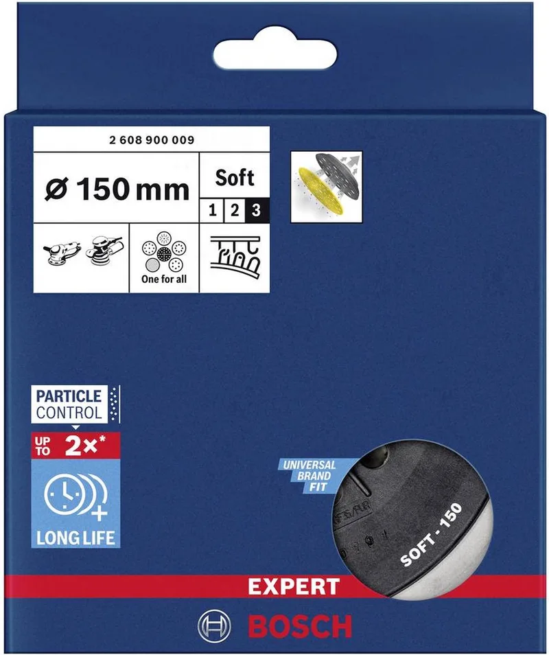 2608900009 Expert Multihole steunschijf voor Bosch, 150 mm, zacht Diameter 150 mm de Bosch Professional – image du produit