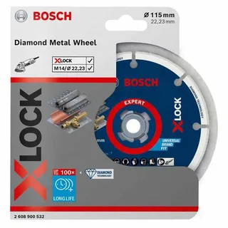 2608900532 X-LOCK Diamanten doorslijpschijf Diameter 115 mm Boordiameter 22.23 mm Metaal 1 stuk(s) fra Bosch Professional – produktbillede 2 af 4