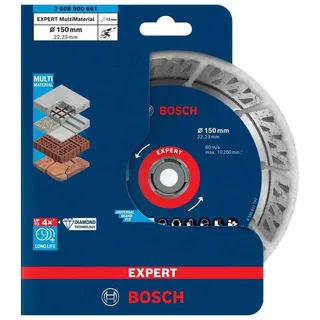 2608900661 EXPERT MultiMaterial Diamanten doorslijpschijf Diameter 150 mm Boordiameter 22.23 mm Steen van Bosch Professional – productafbeelding 3 van 5