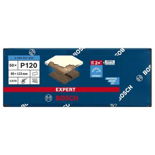 Bosch Accessories 2608901663 Papier abrasif pour ponceuse vibrante Grain 120 (L x l) 133 mm x 80 mm 50 pc(s) de Bosch Professional – image du produit 2 sur 6