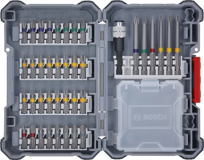 40-dlgs. Boorbitset (Pick and Click, extra harde schroefbits, met universele houder fra Bosch Professional – produktbillede