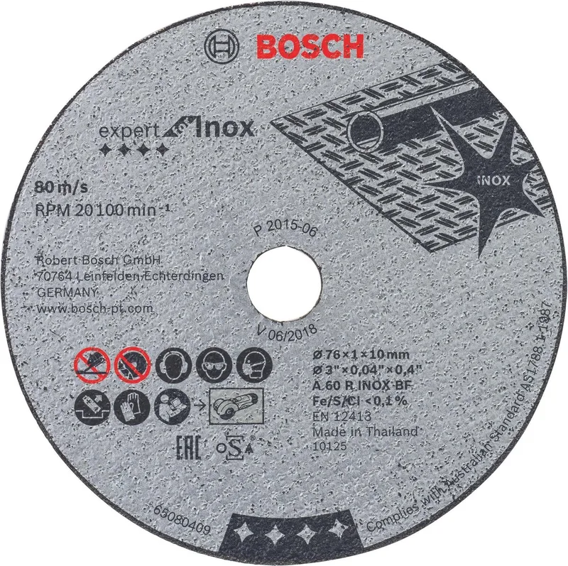 5 slijpschijf gws 10,8 76 x 1 x 10mm Exp van Bosch Professional – productafbeelding 1 van 4