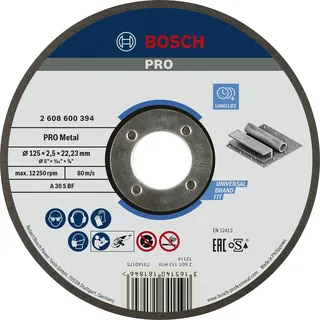 A30 S BF 2608600394 Trennscheibe gerade 125 mm 1 St. Metall de Bosch Professional – image du produit 1 sur 2