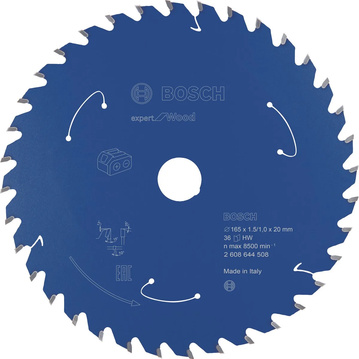 Accessories 2608644508 Cirkelzaagblad 165 x 20 mm Aantal tanden: 36 1 stuk(s) fra Bosch Professional – produktbillede