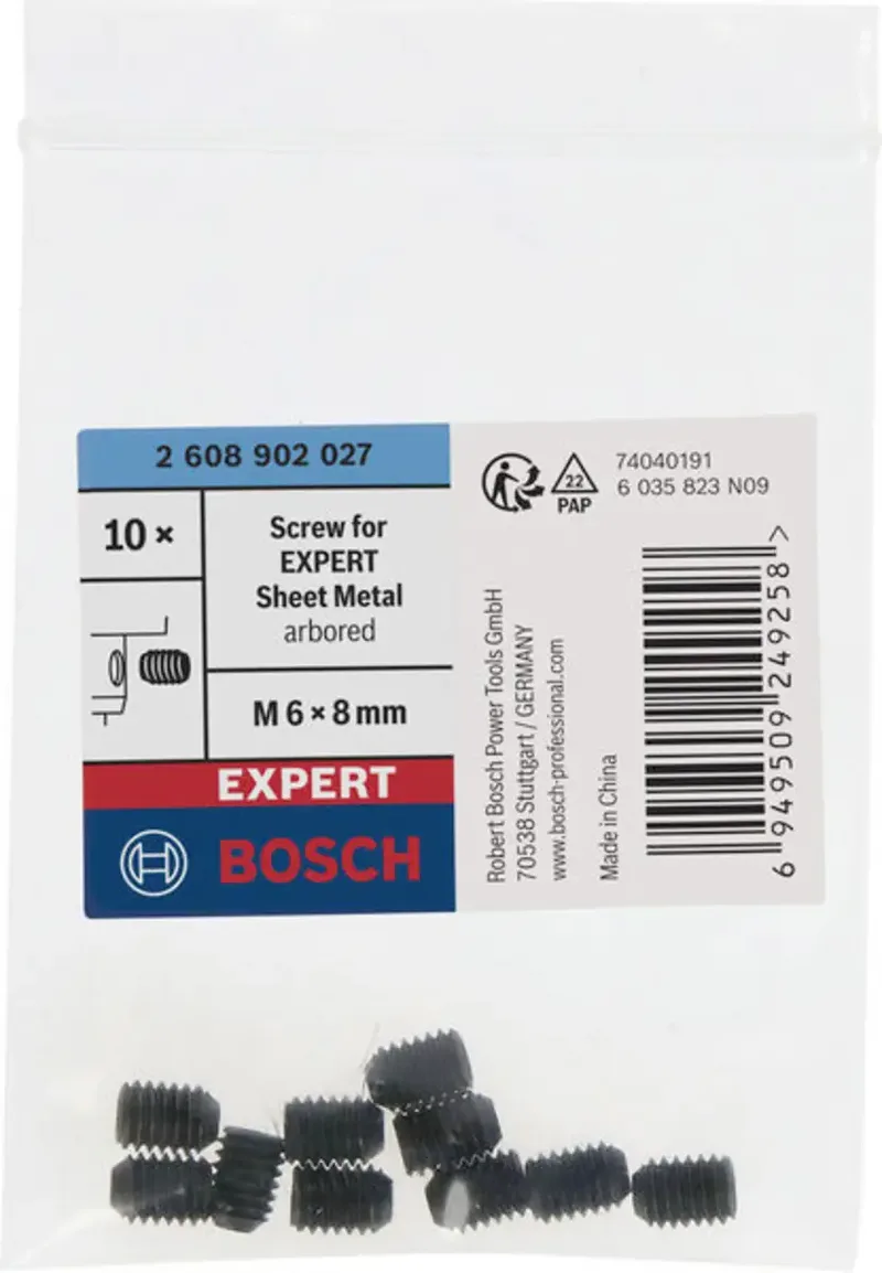 Bosch Accessories 2608902027 2608902027 Vis pour scie-cloche 6 mm 10 pc(s) de Bosch Professional – image du produit