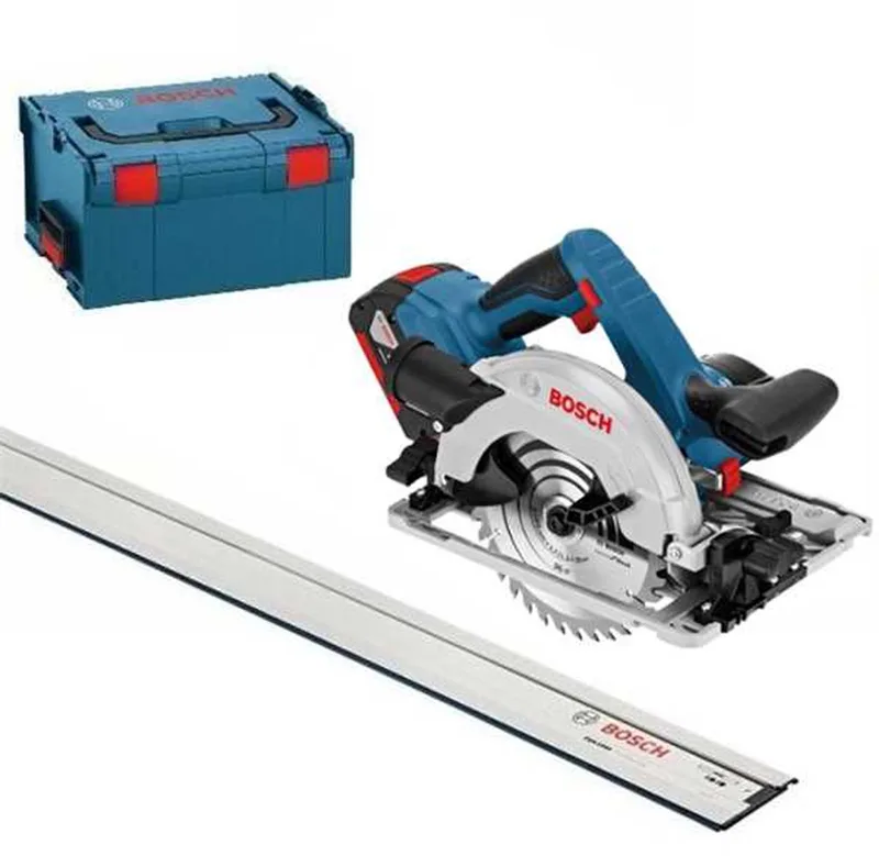 Accu cirkelzaagmachine GKS 18V-57 G + FSN (2x GBA 18V 5,0Ah + 1x GAL1880 CV + FSN 1600 in L-Boxx w/ inlay) van Bosch Professional – productafbeelding