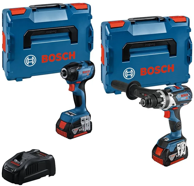 Accu Combiset 2-delig (GSR 18V-110C + GDR 18V-210C) 18V 5.0Ah in L-Boxx - 0615990N2W de Bosch Professional – image du produit